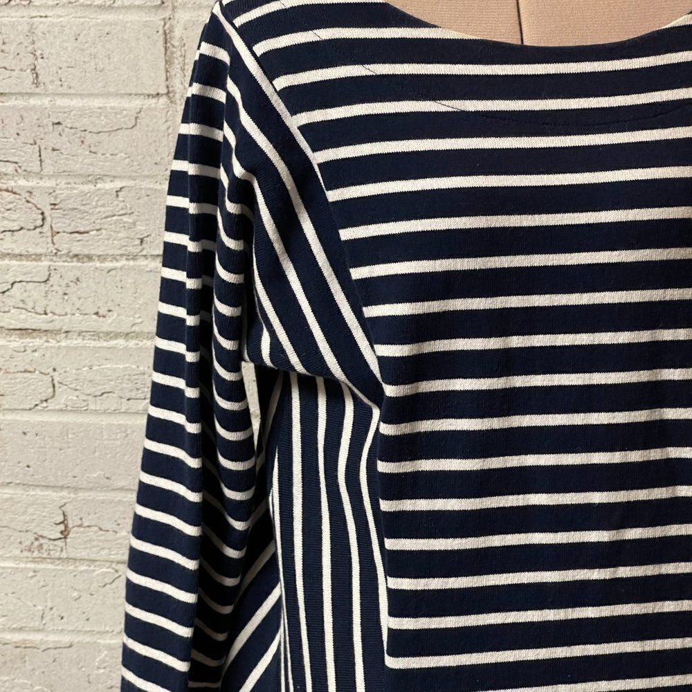 Joules Brittany Blue White Cotton Striped Dress 8 - Picture 3 of 12